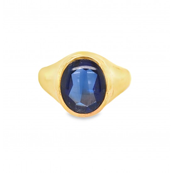 Pre Owned 9ct Sapphire Signet Ring ZX938